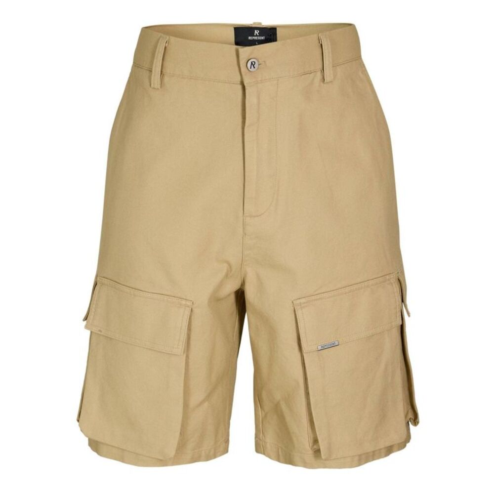 Represent Mens Multi Pocket Tailored Cargo Shorts / Sandstone